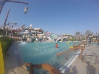 Yas Waterworld - View on slide's end