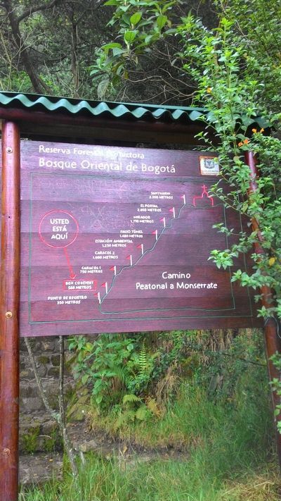 Via Monserrate hiking trail - Following progression... encouraging