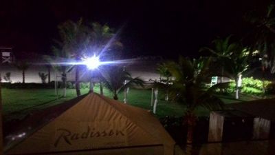 Radisson Cartagena Ocean Pavillon Hôtel - Vue de la plage de nuit