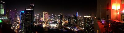 Дубай Марина - Панорамна гледка през нощта