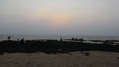 ชายหาด Anjuna - พระอาทิตย์ตกดินที่ชายหาด