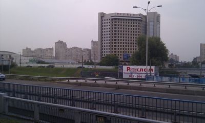 キエフ、ウクライナ - いくつかの典型的な建物のシティビュー