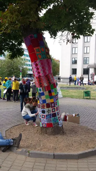 Minsk, Vitrysslands huvudstad - Träd dekoration händelse