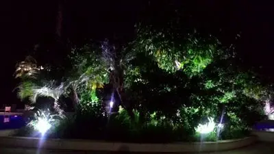 Hilton Park Nicosia - Outdoor pool by night