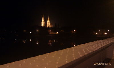 Szegedo katedra - Naktinis vaizdas
