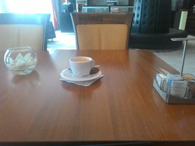 Wroclaw - kaffe i lobbyn